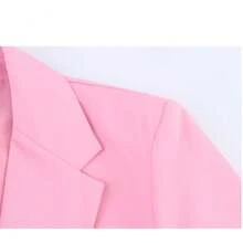 1pc Solid Color Polyester Button Pocket Office Casual Shirt, Autumn/Winter