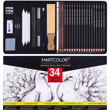 Drawing Sketching Pencils Set 34 Pieces Pro Art Pencil Kit Graphite Pencils 14B4H Charcoal Pencils Charcoal Sticks Artist Pencils For Beginners And Pro Artists - Black-34Pack - View 2