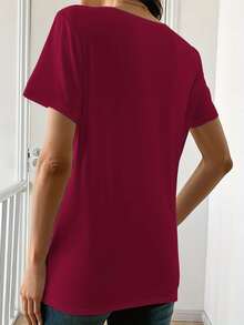 Spring Tops Women's Cute Bear Pattern Zipper T-Shirt - 180g Milk Yarn, Medium Stretch Casual Short Sleeve Round Neck Top Spring Summer Autumn Loose And Comfortable Summer - Màu xanh lam - Xem 11