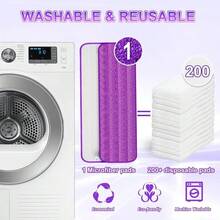 5 Pack Reusable Mop Pads For  PowerMop, Power Mop Pads 15'' Microfiber Refills For Hardwood Floor Cleaning, Machine Washable Dry Wet Use For All Floor Types - GÓI 6 - Xem 5
