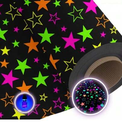 Toalha Neon Estrela 1m x 2,40m - TNT Decorativo