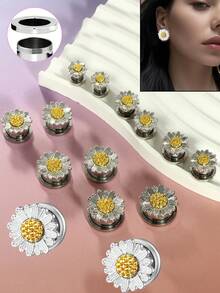 2 件不锈钢耳塞，大号双喇叭合金量规，拉伸螺丝配合通道量规 2g - 5/8 英寸身体穿孔首饰