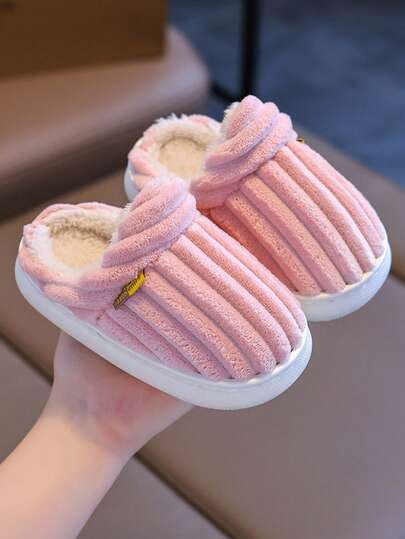 1 par de pantuflas térmicas suaves, ligeras, cómodas y de moda, adecuadas para niño/niña, apropiadas para primavera/otoño