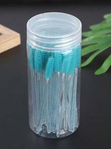 100/50/10 Sets Mascara Bürsten, Augen-Kajal-Stäbchen, biegbare Einweg-Augenbrauenbürsten, speziell für Wimpernverlängerung geeignete Bürsten, Augenbrauenbürsten, Rizinusöl-Bürsten (Kristallpulver)