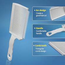 2-Piece Hair Fade Combs - Adjustable Curved Positioning Clipper Comb For Men, Barber & Salon - White - 1 - View 3