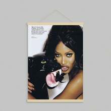 1 pieza Póster de decoración de Naomi Campbell para el hogar moderno, cuadro mural para la habitación, arte de pintura vintage divertida sin marco