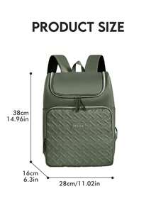 Esta mochila aislada de 17L es gruesa, de moda y tiene una gran capacidad, lo que la convierte en una opción ideal para acampar y ir de picnic. Es impermeable y a prueba de fugas, con un forro de tela Oxford, cierre de cremallera, correas ajustables para los hombros y disponible en varios colores. Es una opción práctica para el nuevo año escolar. - Verde - Ver 8