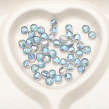 30 hạt thủy tinh lỗ trung tâm 8mm, hạt cách ly tròn dẹt nhiều mặt mạ điện, phụ kiện làm đồ trang sức thủ công DIY cho dây điện thoại, móc chìa khóa, giày dép, trang trí quần áo - Gạch 8mm - Xem 18