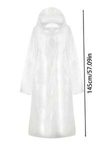 1 capa de chuva transparente e moderna para o corpo inteiro, fácil de transportar, adequada para caminhadas, feita de material EVA, para adultos e crianças