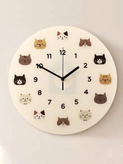 Pc, Schattige Cat Dog Wand Clock, Fresh Cartoon Animation ative Silent No Ticking Sound, Home ation, Living Room, Bedroom, Study ation. Birthday, Room