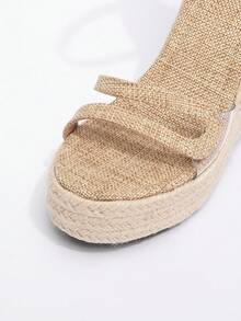 厚底防水坡跟罗马凉鞋