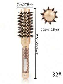 1支装奢华陶瓷圆形金色点缀发梳 - 设计优雅，无需用电，尼龙材质，适用于所有发质，尤其适合打造大波浪发型。其他相关产品包括：梳子、发刷、木梳、发刷、发梳、理发师专用、后梳、发梳、梳头、卷发梳、解结梳、球形梳、迷你发梳、卷发产品、圣诞节用品、美发用品、木梳、发刷、迷你发梳、解结梳、发刷、卷发梳、美发设备、发刷、后梳、造型梳、卷发梳、边缘梳、发梳、梳头、发刷套装、梳头、卷发梳、解结梳、女士发梳、头发、旅行用品、美发工具、美发用品、理发师、理发师配件、理发店、美发设备。 - 彩色 - 查看 5