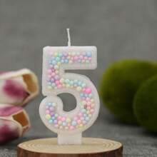 1 pieza Candles de bola con colores pastel, decoraciones para la Top de pasteles, accesorios de candle de regalo de cumpleaños, candys para aniversario, adecuados para celebraciones de aniversario y celebraciones