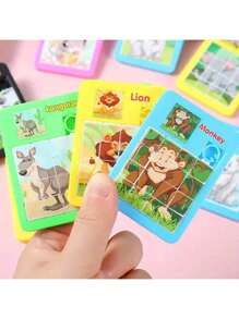 Christmas Decoration 3pcs/10pcs Cute Animal Jigsaw Puzzle Toys - Perfect Birthday Party Favors, Pinata Fillers, And Easter Gifts (RandomColors)