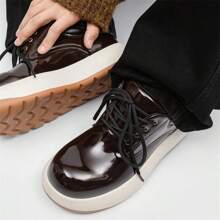 New Arrival Men's Niche American Streetwear Style High-Top Waterproof Snow Boots, Lace-Up, Personalized, Thick Sole, Extra Tall, Lightweight, High-End Bread Shoes