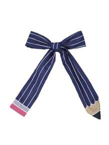 1 pezzo Fiocco per capelli personalizzato per il ritorno a scuola per ragazze, fiocco per forniture scolastiche con nome personalizzato e lunga coda, accessori carini per capelli per ragazze, regali per la laurea, regali per la festa degli insegnanti, fermaglio per capelli personalizzato