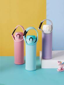 1pc Customized Name Text Insulated Neoprene Water Bottle Carrier With Adjustable Shoulder Strap And Cup Cover Sleeve - Fits 12oz To 40oz Stainless Steel, Glass, And Plastic Bottles - K,Colorful,Cute,Adorable,Contracted,Funny,Kawaii,Y2K,Minimalist,Commuting,Business Casual,Basics,Custom,Personalized,Unique,Customized - Multicolor - View 4