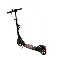 LARGE FOLDABLE SCOOTER, SHOCK ABSORBER, CITY BRAKE, 100 KG, BLACK - Black - View 5