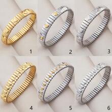 1条心形弹力不锈钢手链，适合女性日常佩戴，也可作为节日或生日礼物。 - 心 - 查看 4