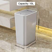 1pc Premium Large Capacity Trash Can, Pedal Operated Slim Design Garbage Bin Suitable For Home, Bedroom, Living Room, Kitchen, Bathroom, Office