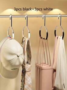 5pcs Creative Circle Shaped Hanger With Non-Slip Hook, Multifunctional Hanger For Hats, Scarves, Belts, Simple And Practical Organizing Tool - Multicolor - View 7