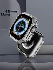 1 PIEZA Carcasa de reloj de TPU de cáscara blanda compatible con iWatch de 38mm, 40mm, 41mm, 42mm, 44mm, 45mm, 49mm. Cubierta protectora para Apple Watch Series 9, 8, 7, 6, 5, SE, 4, 3, 2, 1, Ultra - Para - Ver 2