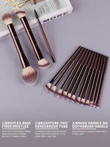 Bộ 15 cọ trang điểm chuyên nghiệp bằng nhôm mềm, bao gồm cọ nền, cọ phấn mắt, cọ kẻ lông mày, cọ tán màu, cọ highlight, cọ che khuyết điểm, cọ kem nền dạng lỏng, cọ kem nền dạng kem, dùng hàng ngày và khi đi du lịch, phụ kiện trang điểm, quà tặng cho bạn bè, cọ nền, cọ che khuyết điểm, cọ má hồng, cọ tạo khối, cọ má hồng, cọ bronzer, cọ phấn phủ, cọ nền, cọ má hồng, quà tặng. - màu nâu - Xem 6