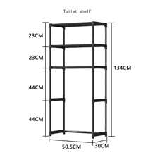 1 pezzo Scaffale organizzatore a 3 piani per il bagno, portaoggetti indipendente per lavatrice, toilette, senza bisogno di forare