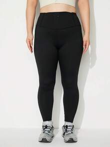 3 Pcs Plus Size High Waisted Leggings For Women ,  Butt Lifting Tummy Control Workout Running 4 Way Stretch Cargo Sports Pants,Suitable For Yoga, Sports And Casual Wear - 3Pcs 3colors - View 7