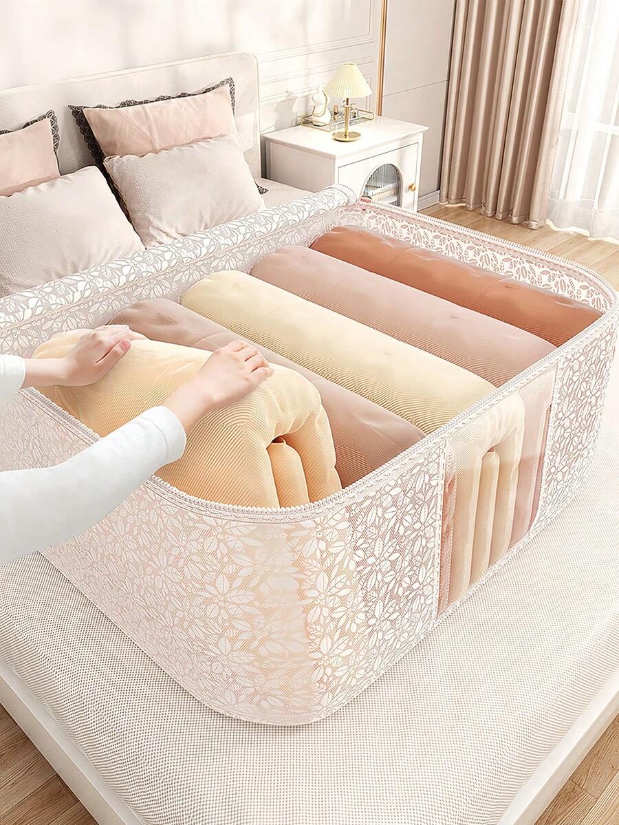 1/2 túi đựng đồ Giáng sinh dung tích lớn, túi đựng quần áo và chăn dự trữ cuối năm, túi đựng chăn dung tích lớn, túi đựng quần áo và chăn chống thấm nước và chống ẩm, túi đựng đồ di chuyển và tái định cư, túi đựng đồ lặt vặt Halloween và túi đựng đồ gia dụng có thể gấp gọn để sắp xếp đồ dùng thiết yếu hàng ngày vào mùa thu/đông - trắng - Xem 1