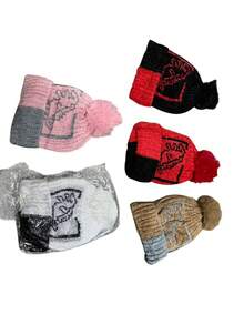 Children's Dinosaur Hat/Cap With 1 Plain Pompom Lined Inside For Winter Boy And Girl Fashion