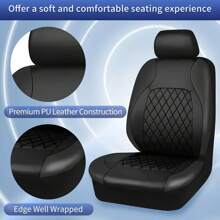 2-4-9PCS Universal Fit Car Seat Cover, Car Seat Cover Full Sets, Diamond Leather Bling Car Seat Covers Full Set,Universal Fit Automotive Glitter Crystal Sparkle Strip For Cute Women Girly,Universal Cloth Front Seat Covers For Car, For SUV, Sedan, Van, Automotive Interior Covers, Airbag Compatible, 9PCS Included : 2 Front Seat Covers, 1 Backrest Cover, 1 Back Seat Cover And 5 Headrest Covers. 4PCS Included : 2 Front Seat Covers And 2 Headrest
