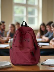 1 buc Rucsac cu nume brodat personalizat, Ghiozdan școlar personalizat brodat, Cadou pentru copii, Geantă de depozitare școlară, Organizator de papetărie, Rechizite pentru studenți, Articole esențiale pentru grădiniță, Rucsac cu desene animate, Perfect pentru cadouri de ziua de naștere, Cadouri pentru întoarcerea la școală