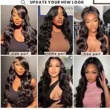 13x4 Lace Front Wigs Human Hair Body Wave HD Lace Front Wigs Human Hair Pre Plucked With Baby Hair Natural Color Human Hair Lace Frontal Wigs For Women - Natural Black - Xem 7