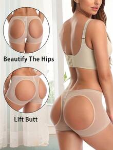 Women's Hollow Butt Enhancement Shorts, Tummy Control And Butt Enhancement-All Season Wear - White - View 3