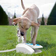 Haustier Puzzle Spielzeug, Outdoor Wasser Sprüh-Spielzeug, interaktives Pfoten-Pedal Design Hunde-Wasserbrunnen Haustier-Selbstbetätiger Hunde-Wasserspender Garten/Outdoor, Fußbetätigter Haustier Wasserspender, Hunde Sprinkler Pfoten-Aktivierung Garten Hunde-Wasserspender Outdoor, Bereitstellung von frischem Wasser, Sommer Hunde Outdoor Wasser Spielzeug, Hunde Brunnen Spielzeug
