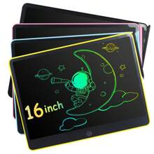 RSP 1pc 16/12/8.5/6.5 Inch LCD Color Drawing Tablet, Writing Pad, With Stylus, Montessori Educational Tool, Erasable Board, Birthday, Christmas, Halloween, Easter Gift