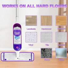 5 Pack Reusable Mop Pads For  PowerMop, Power Mop Pads 15'' Microfiber Refills For Hardwood Floor Cleaning, Machine Washable Dry Wet Use For All Floor Types - 4 件裝 - 查看 4