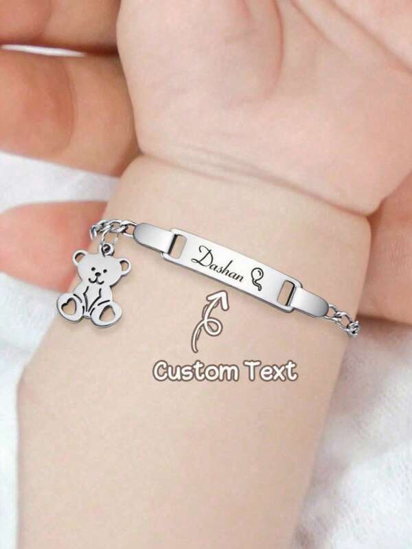 [Pulsera personalizada para niños] Pulsera con nombre personalizado, colgante con forma de corazón DIY como regalo de cumpleaños, joyería amada para niños, pulsera hipoalergénica de acero inoxidable para niños, idea de regalo para el regreso a la escuela (para niños y niñas), regalo del Día de San Valentín, niños, noche de gala, moda de regreso a la escuela
