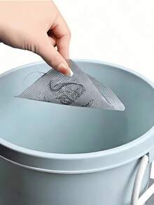 100pcs Pack Disposable Drain Clog Preventer Filters (Recommend To Replace Every 2-3 Days), (Watch The Video Before Use) Disposable Shower And Bathtub Hair Catcher, Easy Install Drain Filter Sticker, Kitchen Sink And Laundry Room Disposable Drain Cover, Effectively Block Hair And Prevent Insects Entryway Decor Kitchen Rug - Grey - View 12