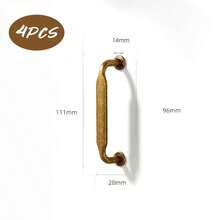 2/4个装仿古黄铜橱柜把手，实心锌合金金属拉手，抛光抽屉旋钮，适用于复古风格厨房橱柜和衣柜、展示柜、厨房用品、厨房配件、厨房工具
