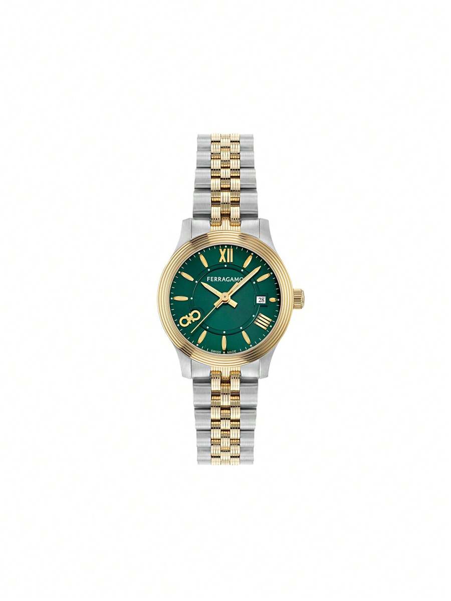 Salvatore Ferragamo Classic Quartz Watch Ladies Watch,Stainless Steel Bracelet Diamond Watch For Women 28MM - 彩色 - 查看 1