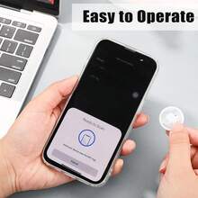 NTAG215 可重写 NFC 标签 - 可擦除和可重复使用，504 字节内存，紧凑型 25 毫米圆形设计，通常与 Tagmo 和 NFC 设备兼容 - 包括 RFID 贴纸