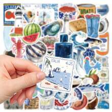 50pcs/Pack Vast Ocean Stickers For Laptop, Tablet, Phone Case, Notebook, Skateboard, Guitar Decor, School Supplies, Back To School