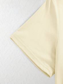 定制女式T恤 - 可添加您自己的照片（风景/徽章/情侣/全家福/自拍/宠物），前后均可印制，适合夏季旅行，可作为送给女朋友的礼物，也可定制为女式T恤或上衣 - 杏色 - 查看 6