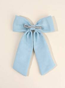 1pc Back To School Hair Bow For Girls Pencil Scissors Decor Bow Alligator Clip Large Tail Hair Clips First Day Of School Barrettes Delicate Student Daily Hairpin Teen Hair Accessory - Blue - View 4