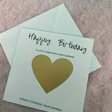 3pcs Surprise Reveal Cards, Valentine's Day Reveal Cards, Birthday Scratch Cards, Writing Cards, Scratch Game - White - View 4