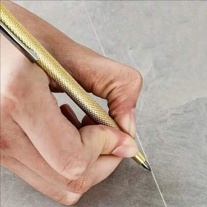 5 قطع قلم حزر بكربيد التنجستن - أداة تحديد مزدوجة الطرف للبلاط الخزفي/الزجاج/المعدن، قلم حفر مهني مع هيكل من الصلب السبائكي، قلم حزر احترافي لقطع الألومنيوم والرخام والصفائح الفولاذية