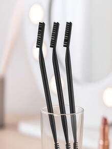 114/14/9/6/3/2pcs Spiral Tapered Brush Heads, Multi-Functional Combination Set, Suitable For Daily Commute, Beginner Practice, Party Makeup, Eyebrow Grooming - Black - View 4
