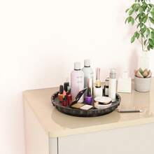 3PCS Lazy Susan Organizer, Rotating Spice Rack Turntable For Cabinet Pantry Tray - Black - View 5